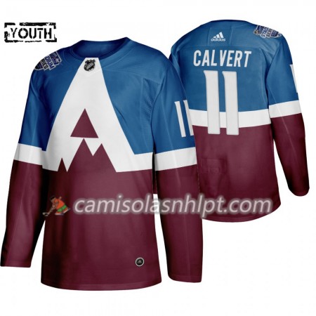 Camisola Colorado Avalanche Matt Calvert 11 Adidas 2020 Stadium Series Authentic - Criança